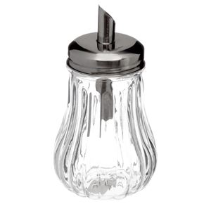 suikerstrooier glas met RVS tuit - 180ml suikerstrooier glas met RVS tuit - 180ml