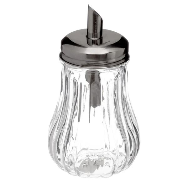 suikerstrooier glas met RVS tuit - 180ml suikerstrooier glas met RVS tuit - 180ml