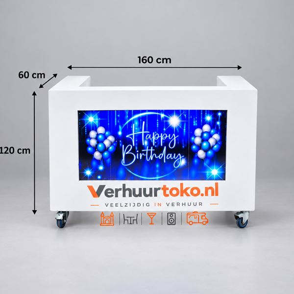 DJ Booth WIT met Ingebouwd TV-scherm DJ Booth WIT met Ingebouwd TV-scherm