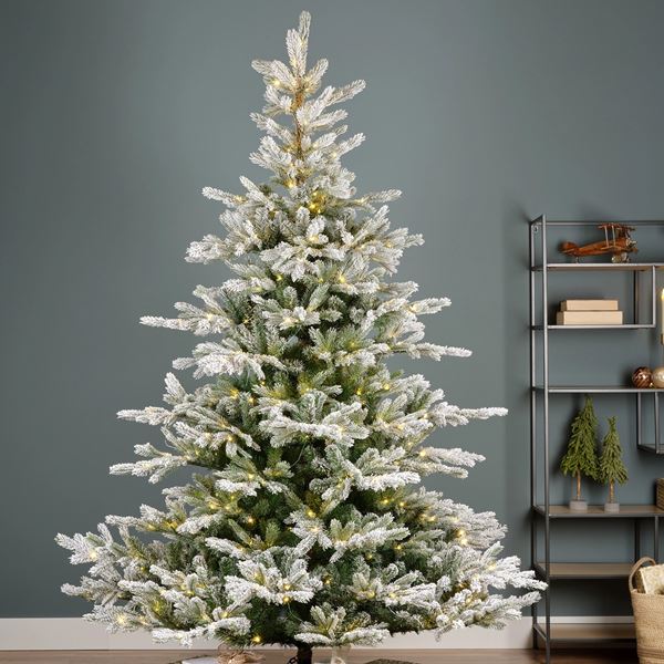 Besneeuwde Kerstboom 180 cm LED-verlichting Besneeuwde Kerstboom 180 cm LED-verlichting