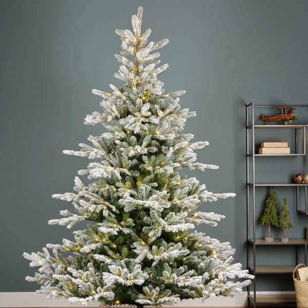 Besneeuwde Kerstbomen Set van 3 met LED-verlichting Besneeuwde Kerstbomen Set van 3 met LED-verlichting