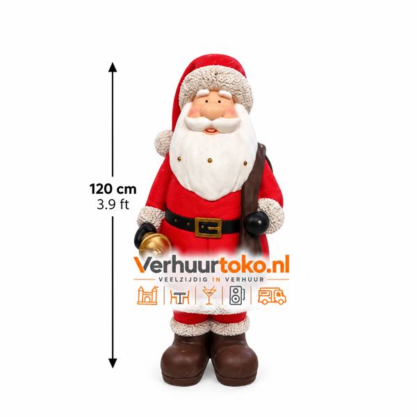 Decoratieve kerstman met bel 120 cm Decoratieve kerstman met bel 120 cm