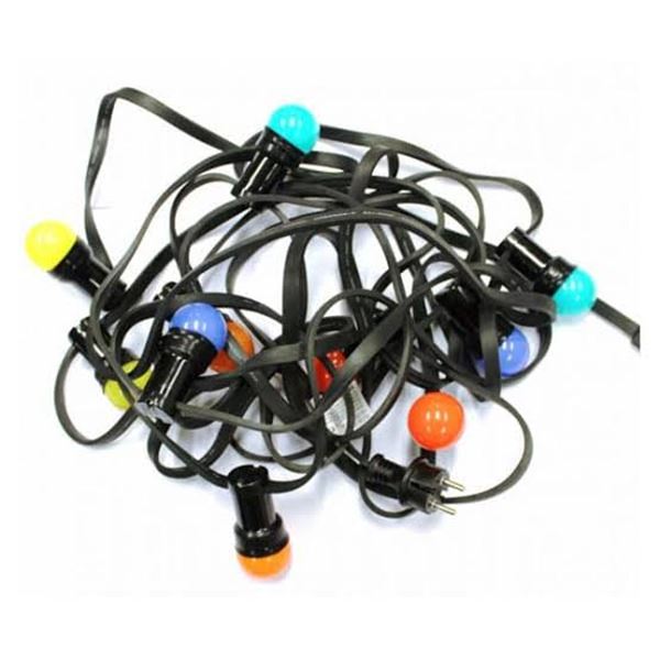 Prikkabel 10m gekleurde lampen Prikkabel 10m gekleurde lampen